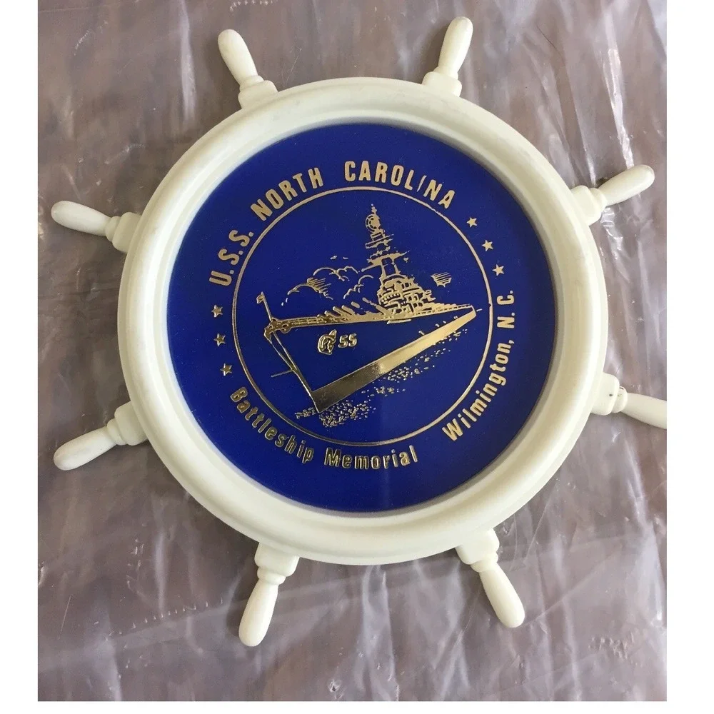 VTG‎ 1965–1980 USS North Carolina Coaster Set 6 Multicolor Nautical Coastal USA